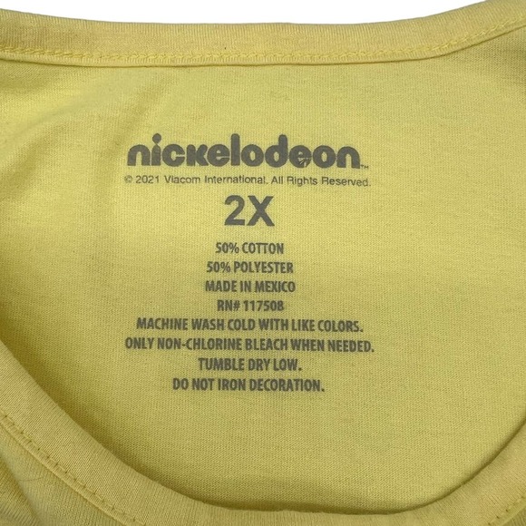 NICKELODEON Yellow Short‎ Sleeve Juniors Plus Size 2X T Shirt Rugrats - Picture 4 of 9